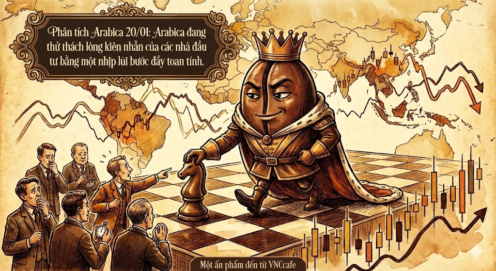 Phân tích Arabica 20/01: Arabica đang thử thách lòng kiên nhẫn của các nhà đầu tư bằng một nhịp lùi bước đầy toan tính.